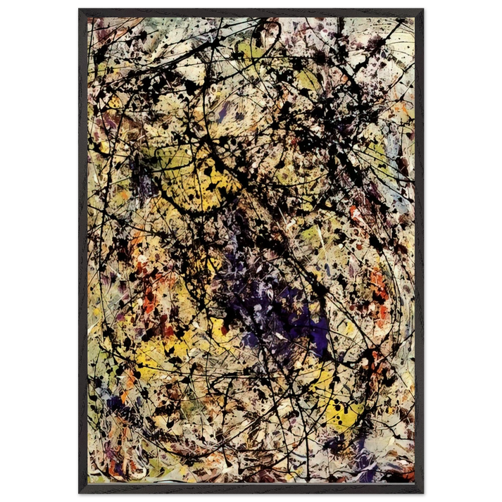 REFLECTIONS OF THE BIG DIPPER 1947 - Jackson Pollock 70x100 cm / 28x40 inches Framed Art Print – Black Wooden Frame