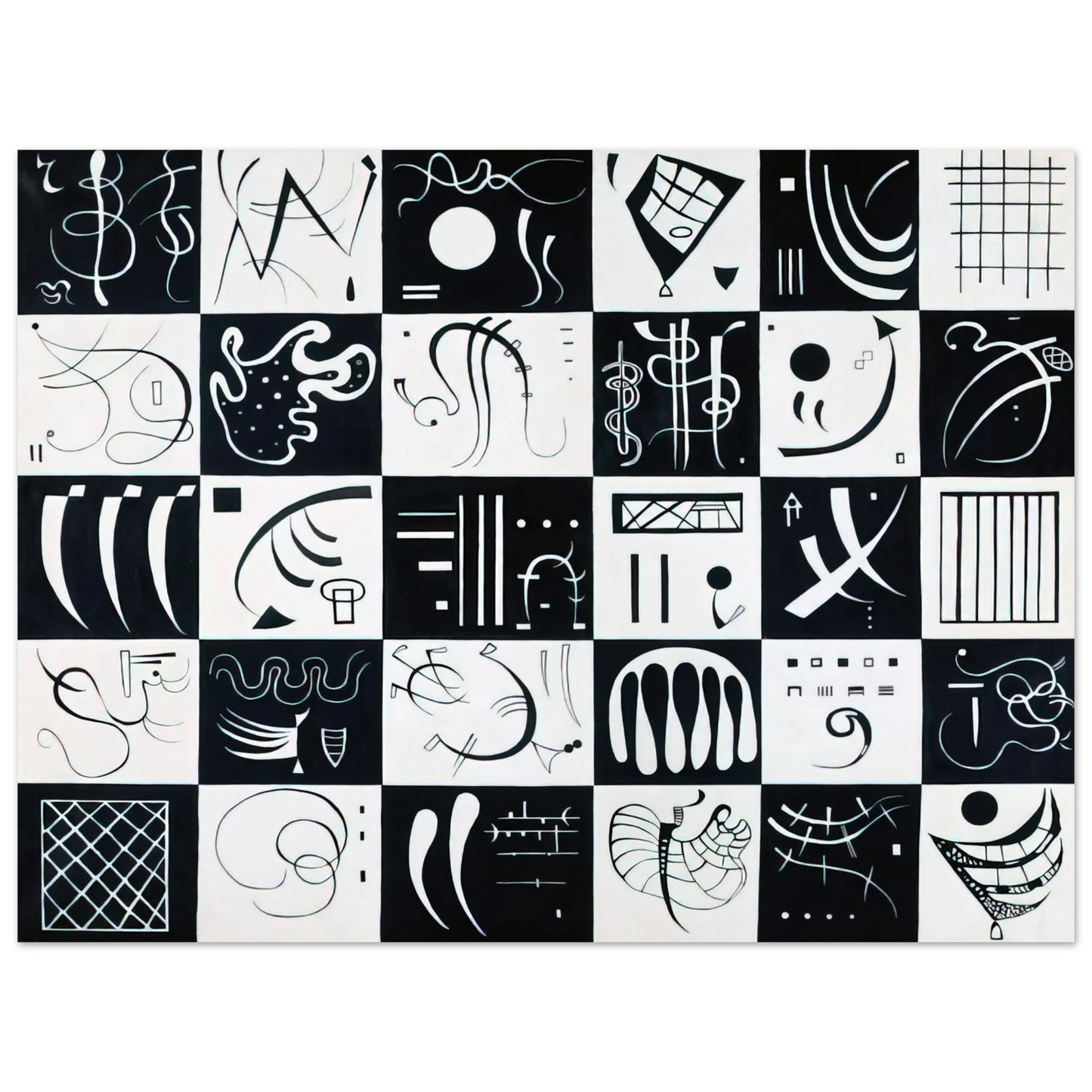 Wassily Kandinsky - THIRTY 1937 75x100 cm / 30x40inches Fine Art Poster