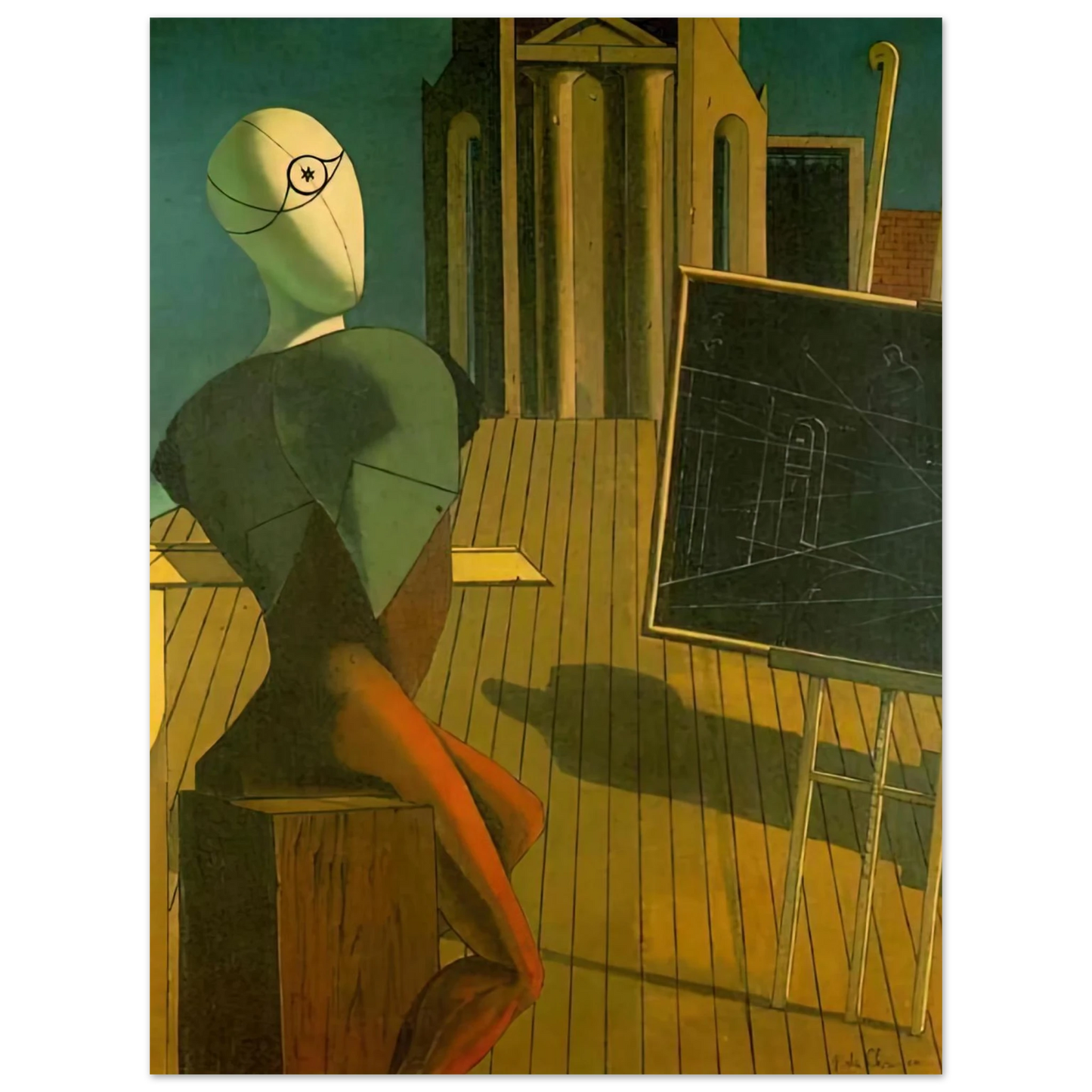 Giorgio de Chirico - THE PROFIT 1915 75x100 cm / 30x40inches Fine Art Poster
