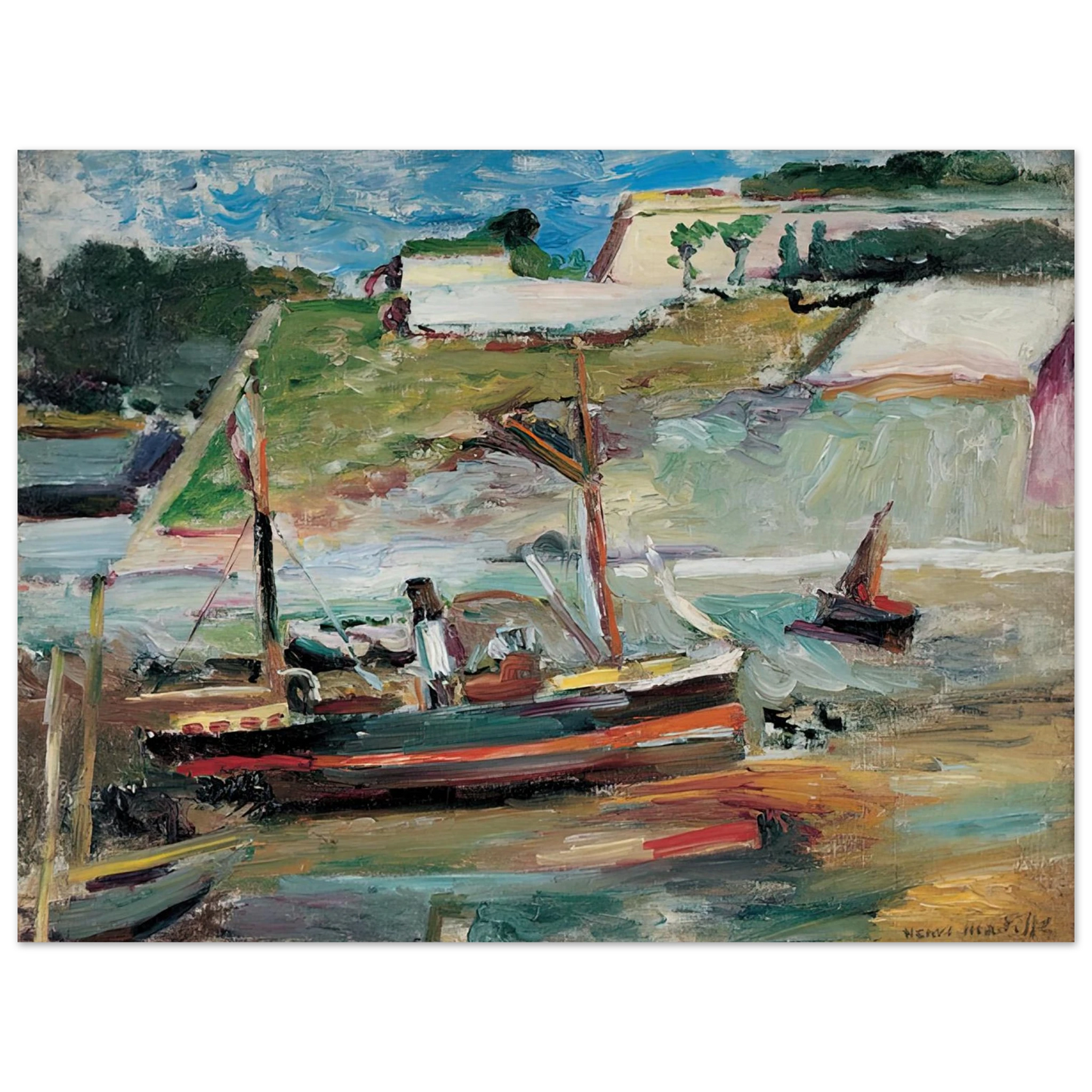 Henri Matisse - BELLE ILE LE PORT DE PALAIS 1896 75x100 cm / 30x40inches Fine Art Poster