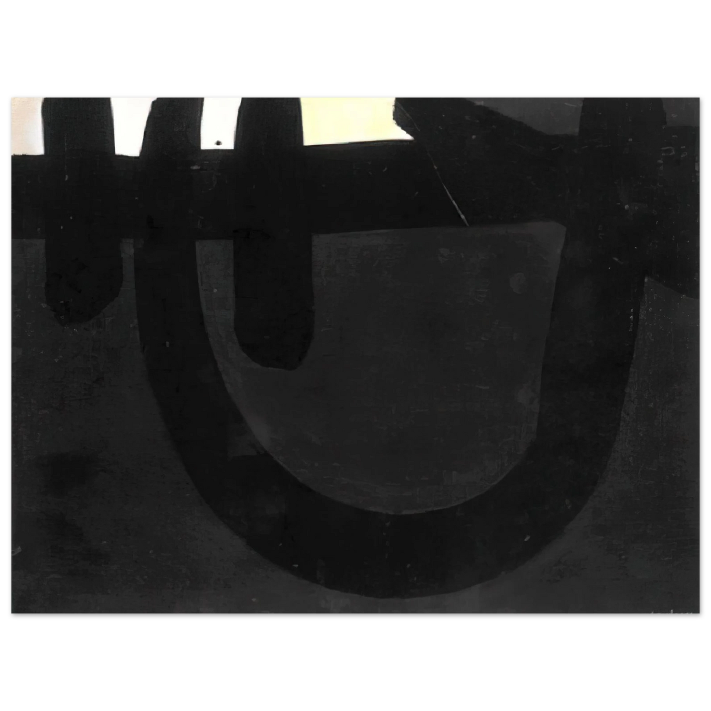 Pierre Soulages - Peinture 8 août 1974 - 1974 75x100 cm / 30x40inches Fine Art Poster