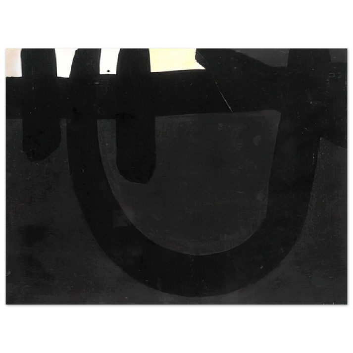 Pierre Soulages - Peinture 8 août 1974 - 1974 75x100 cm / 30x40inches Fine Art Poster