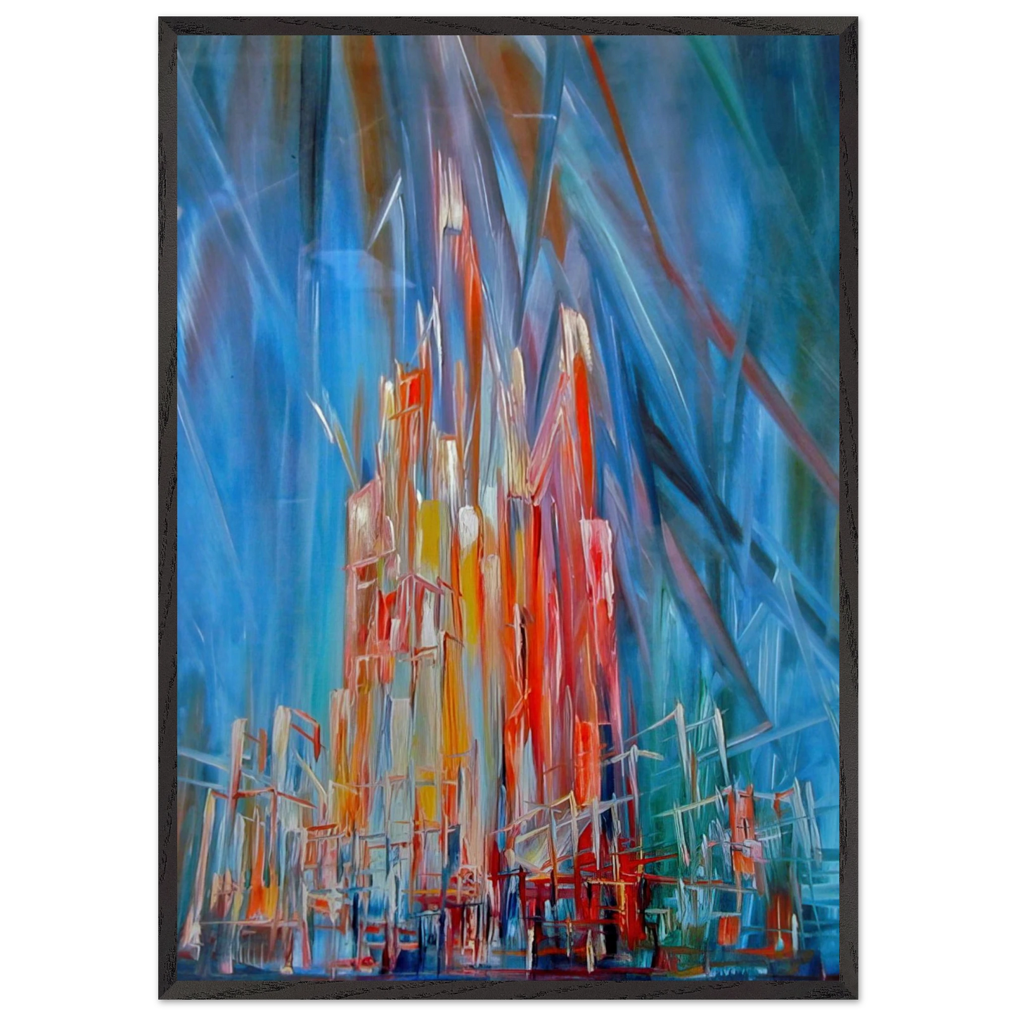 Untitled - Kitsch - Konrad Zuse 70x100 cm / 28x40 inches Framed Art Print – Black Wooden Frame