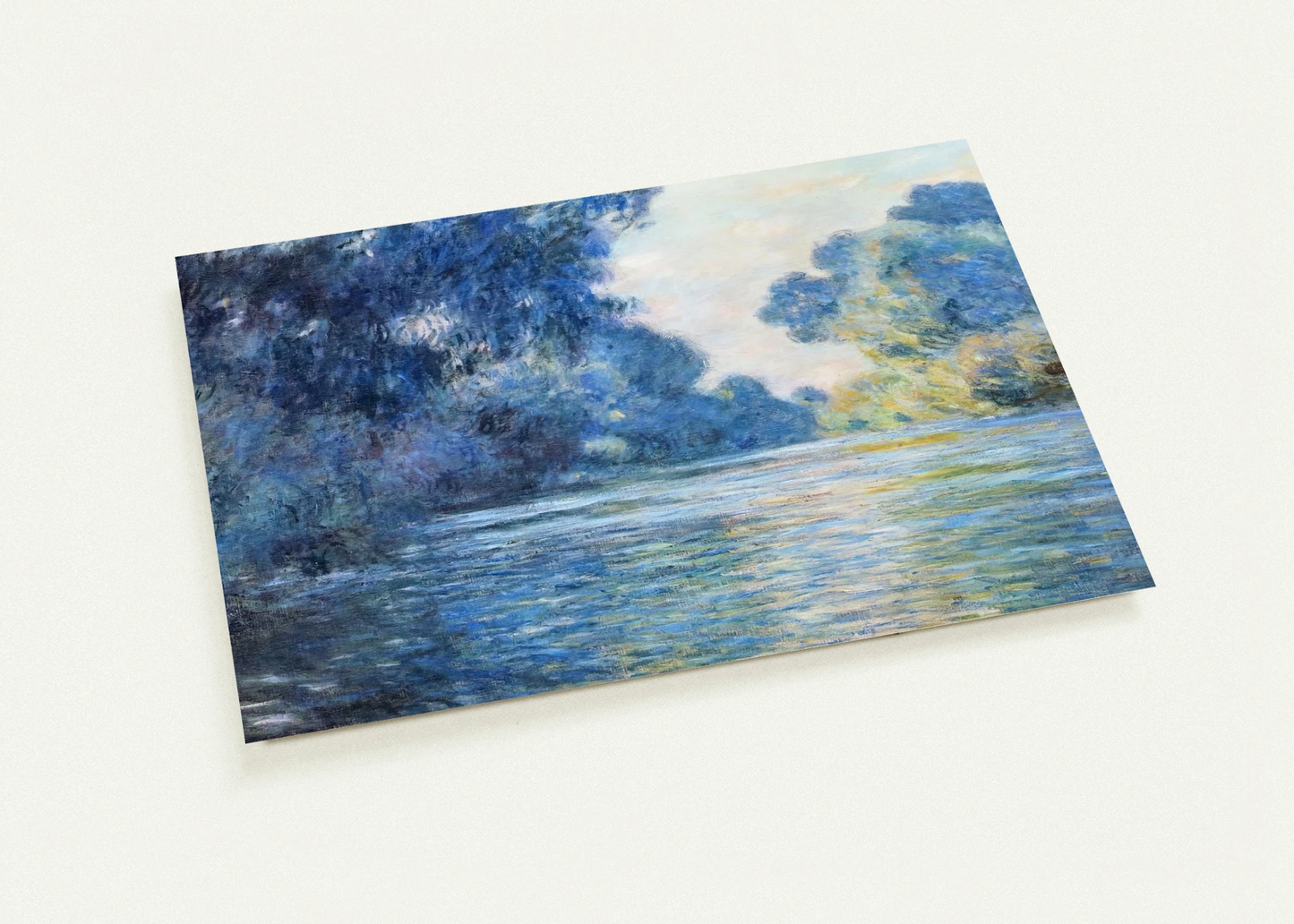 Morning on the Seine at Giverny 02 By claude monet Pack of 10 Post Cards | claude monet Post Cards | A6 (10.5 x 14.8 cm) - 4.1 x 5.8 inches