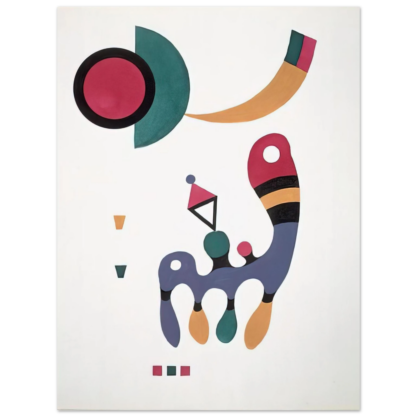Wassily Kandinsky - COMPOSITION 1944 75x100 cm / 30x40inches Fine Art Poster