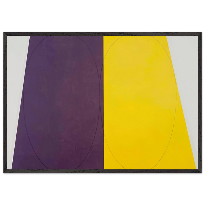 PLANE FIGURE SERIES D DOUBLE PANEL 1993 - Robert Mangold 70x100 cm / 28x40 inches Framed Art Print – Black Wooden Frame
