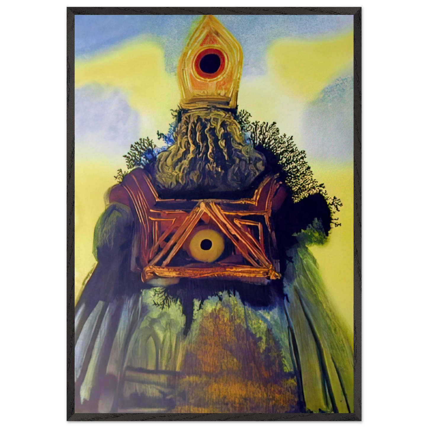 ARCA FOEDERIS 1967 - Salvador Dali 70x100 cm / 28x40 inches Framed Art Print – Black Wooden Frame