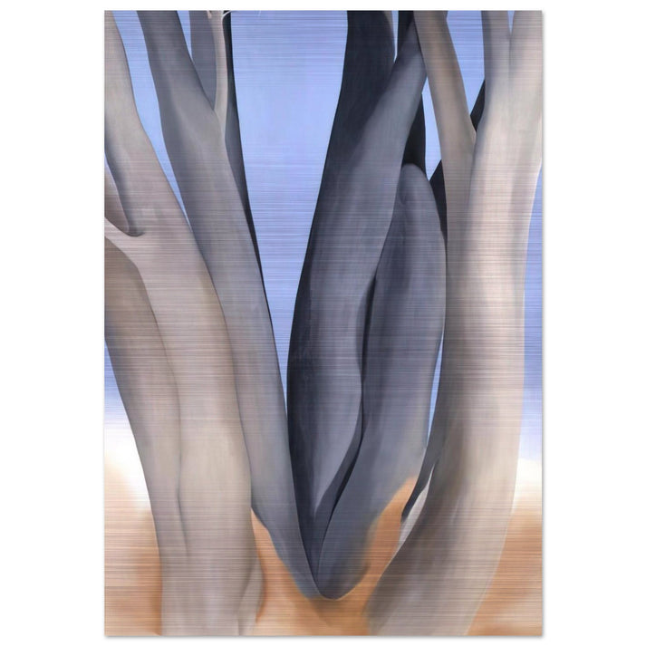 Dark Tree Trunks - Georgia O'Keeffe Brushed Aluminum Print - 70x100 cm / 28x40 inches | Georgia O'Keeffe Aluminum Print | Georgia O'Keeffe Prints
