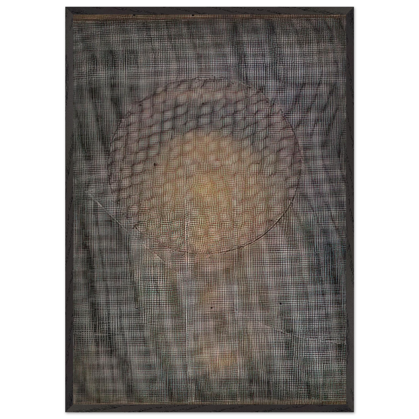 Espejo de sacrista - Art Informel - Manuel Rivera 70x100 cm / 28x40 inches Framed Art Print – Black Wooden Frame