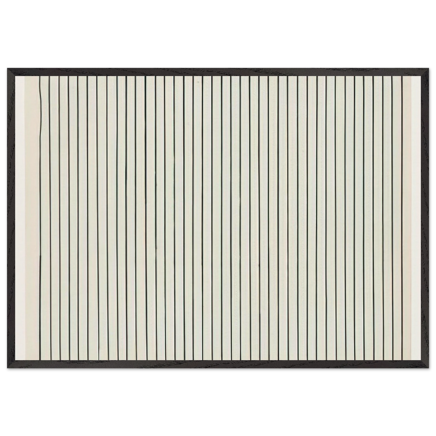 Vertical Lines from the series Line Form Color - Ellsworth Kelly 70x100 cm / 28x40 inches Framed Art Print – Black Wooden Frame