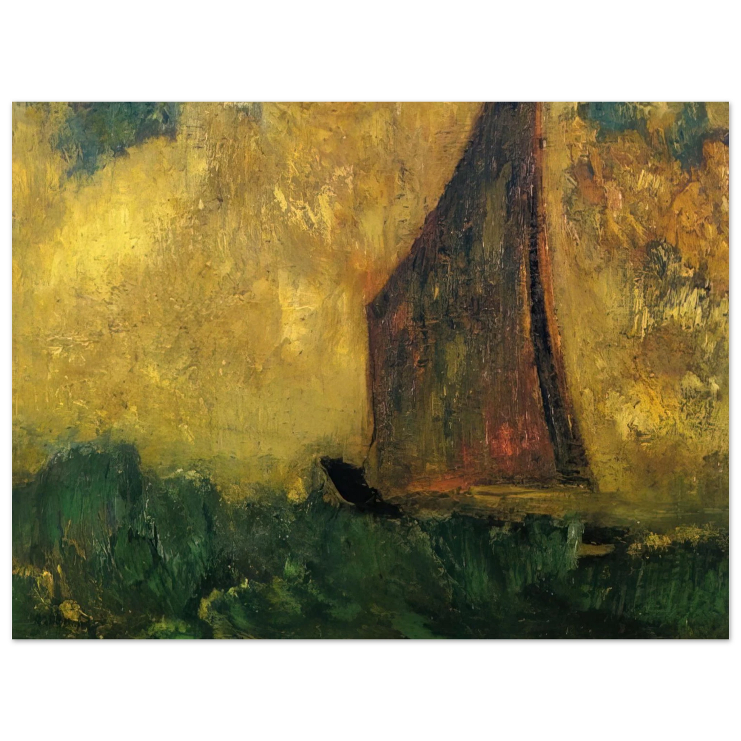 Odilon Redon - THE MYSTERIOUS BOAT 75x100 cm / 30x40inches Fine Art Poster