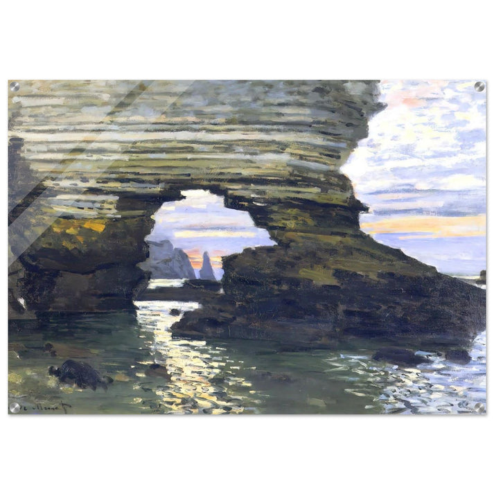 Port d `Amount Etretat - claude monet Acrylic Print - 70x100 cm / 28x40″ inches