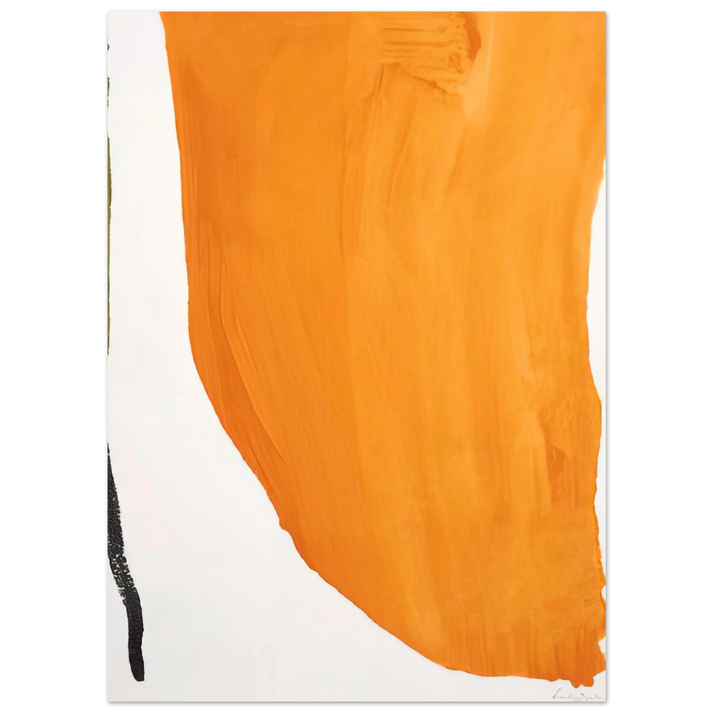 Helen Frankenthaler - Orange Downpour - 1970 Wall art - 28x43 cm / XL (11x17 inches) - Fine Art Poster-canvas - -