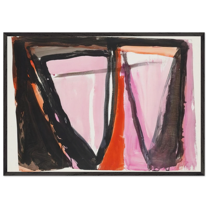 Composition - 1980 - Bram van Velde 70x100 cm / 28x40 inches Framed Art Print – Black Wooden Frame