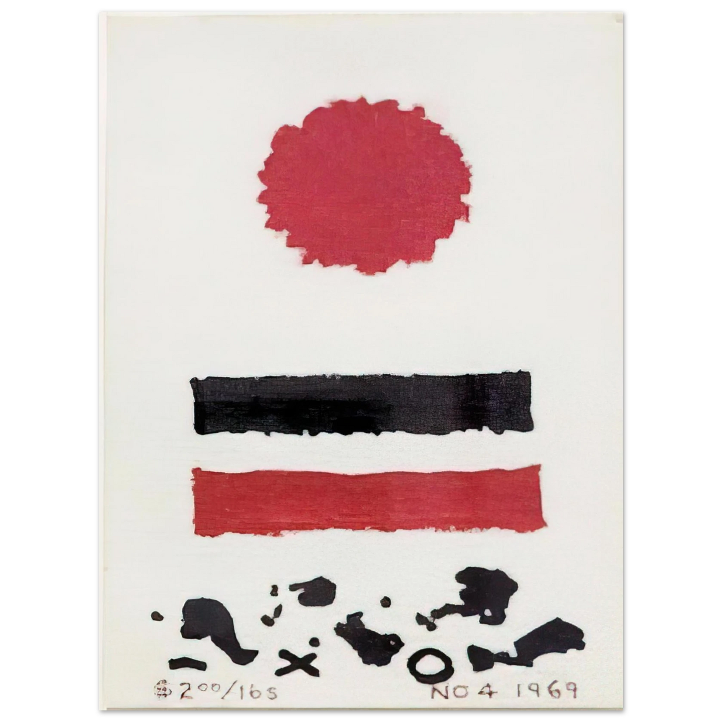 Adolph Gottlieb - Untitled Study for patisan Review Cover - 1969 75x100 cm / 30x40inches Fine Art Poster