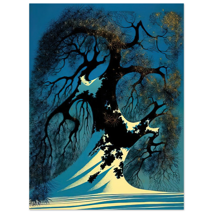 Eyvind Earle - Winter Bonsai 75x100 cm / 30x40inches Fine Art Poster