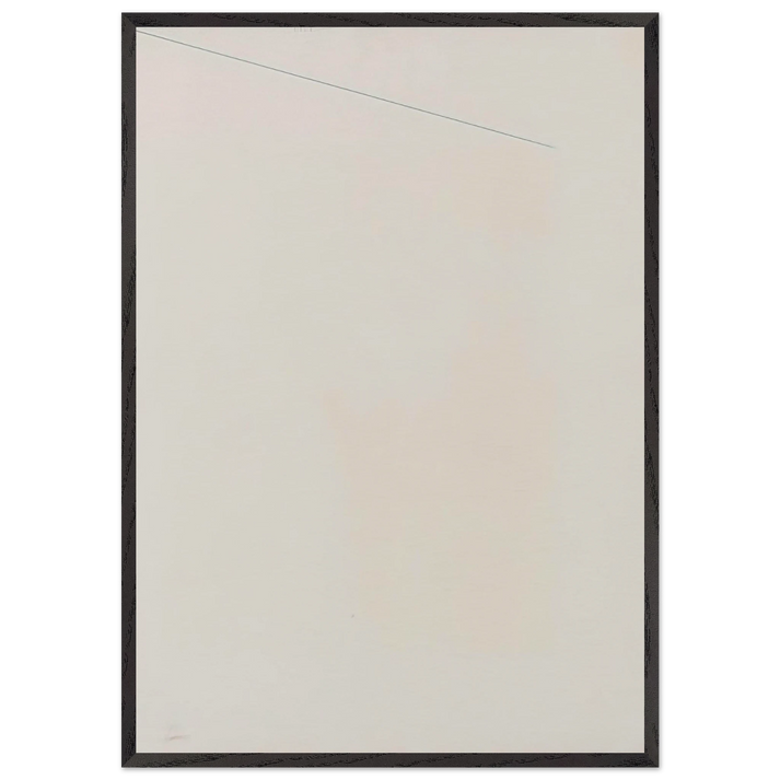 Blue Line - Minimalism - Robert Ryman 70x100 cm / 28x40 inches Framed Art Print – Black Wooden Frame