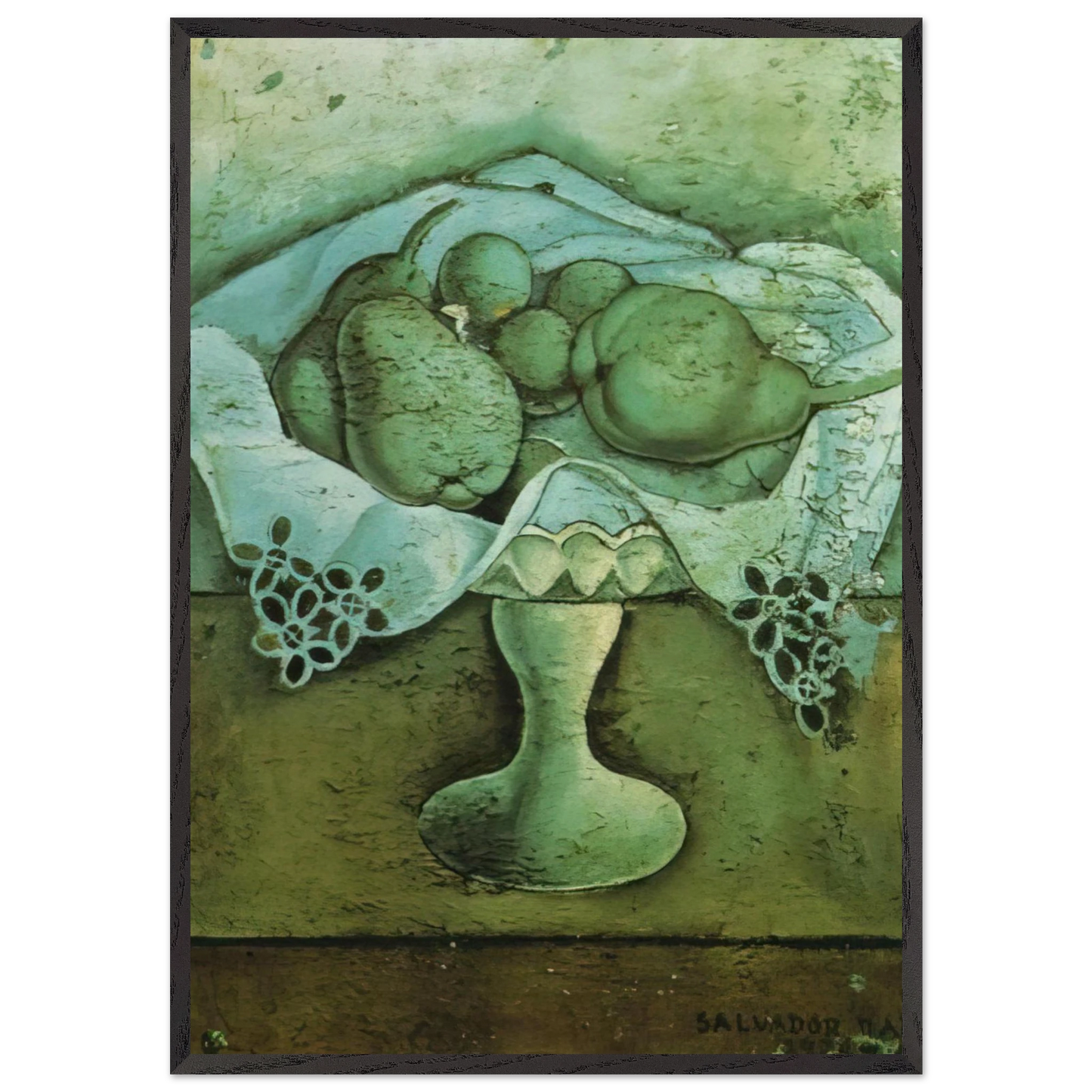 STILL LIFE 6 N2 - Salvador Dali 70x100 cm / 28x40 inches Framed Art Print – Black Wooden Frame