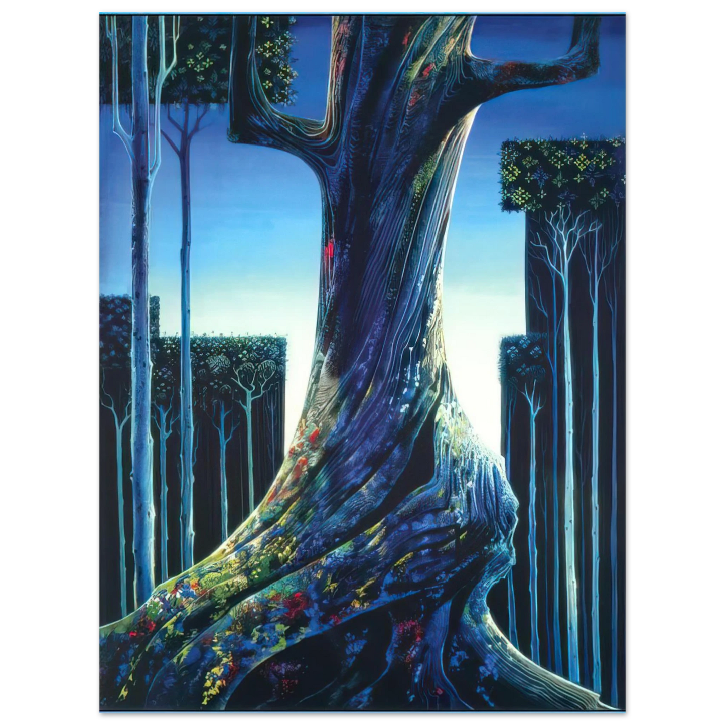 Eyvind Earle - Medieval Forest 75x100 cm / 30x40inches Fine Art Poster