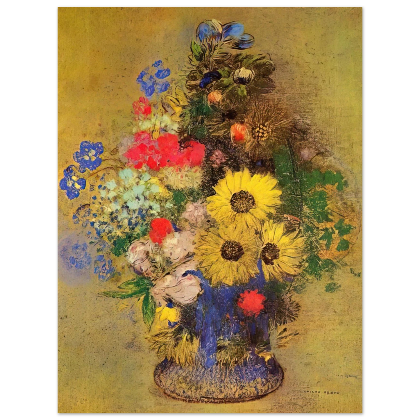 Odilon Redon - VASE OF FLOWERS 12 75x100 cm / 30x40inches Fine Art Poster