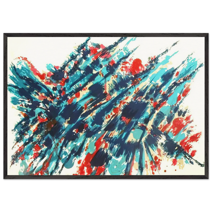 Le Sang et leau - 1978 - Alfred Manessier 70x100 cm / 28x40 inches Framed Art Print – Black Wooden Frame