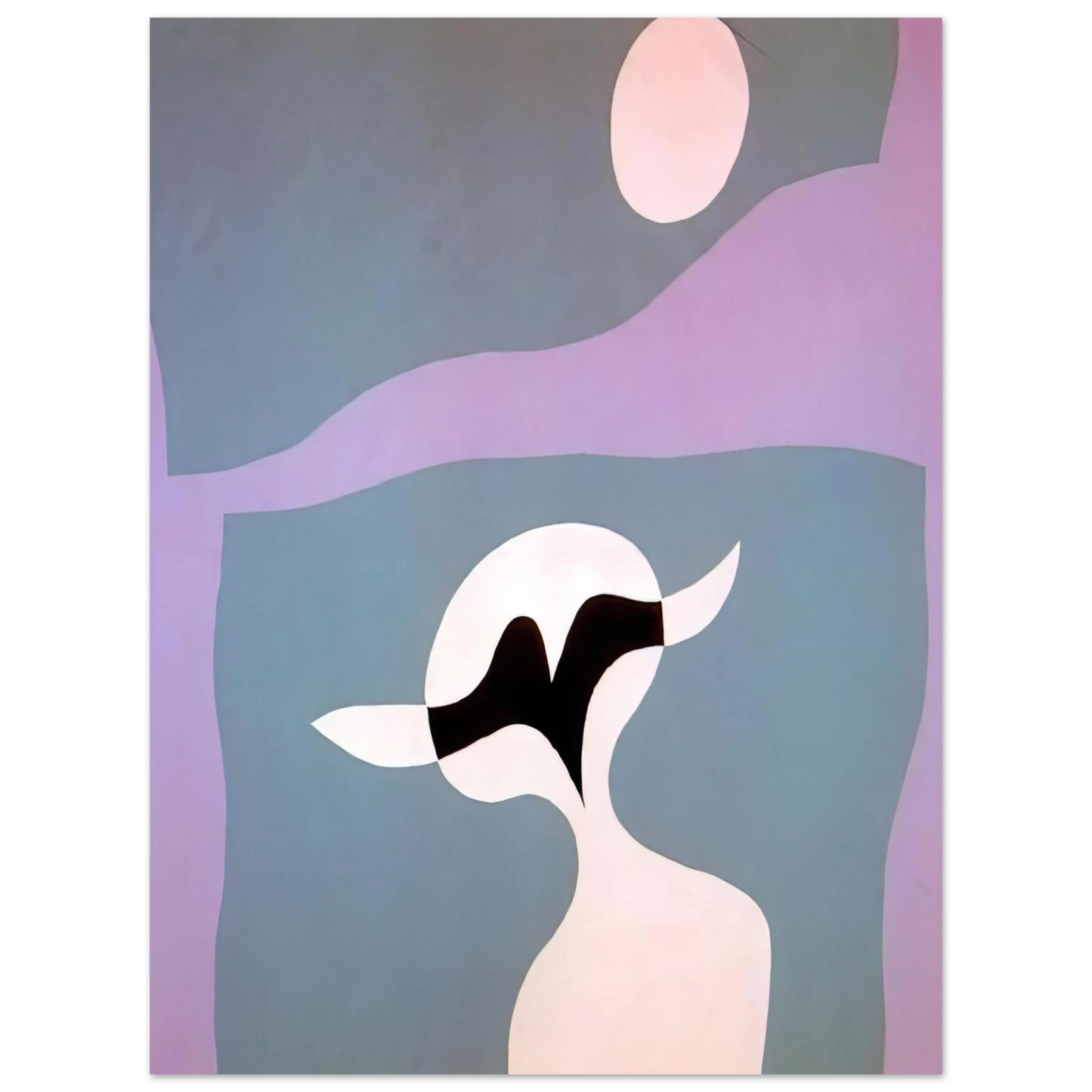 Jean Arp - Man, mustache, navel 75x100 cm / 30x40inches Fine Art Poster
