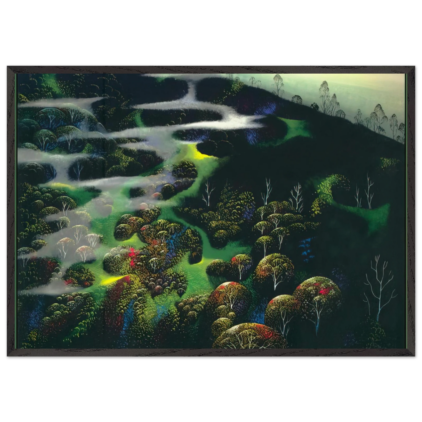 Spot of Magic - Eyvind Earle 70x100 cm / 28x40 inches Framed Art Print – Black Wooden Frame