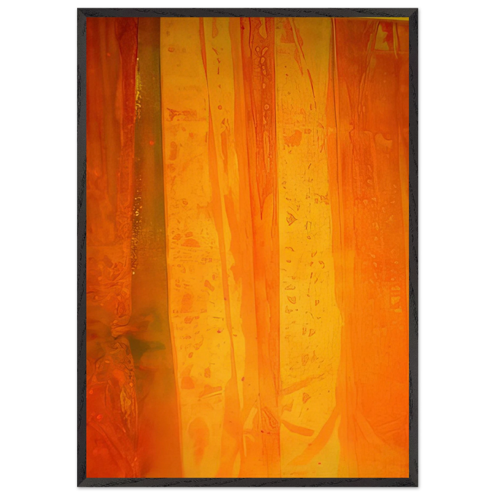 Pink Flutter - Sam Gilliam 70x100 cm / 28x40 inches Framed Art Print – Black Wooden Frame