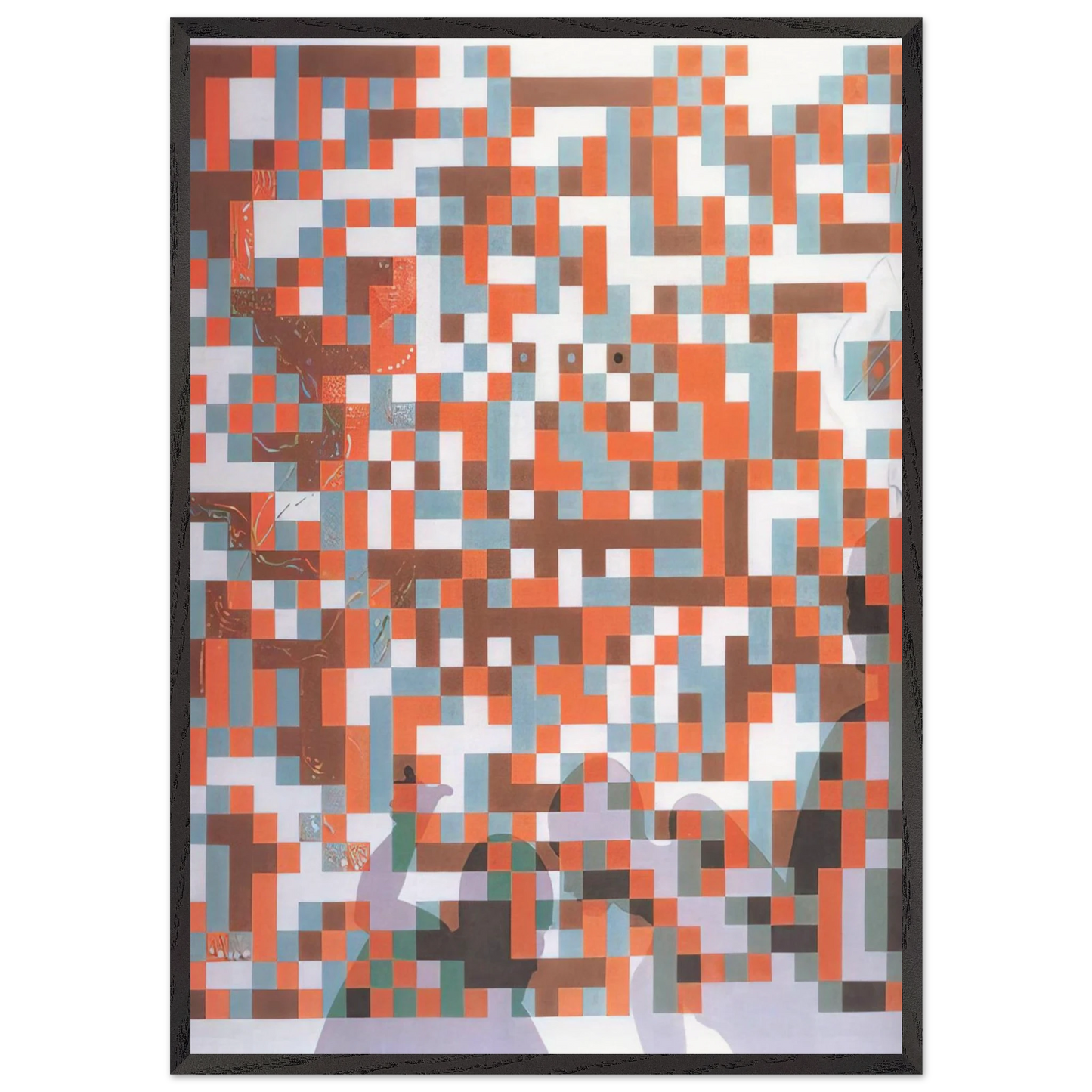 CYBERNETIC ODALISUQE HOMAGE TO BELA JULESZ - Salvador Dali 70x100 cm / 28x40 inches Framed Art Print – Black Wooden Frame