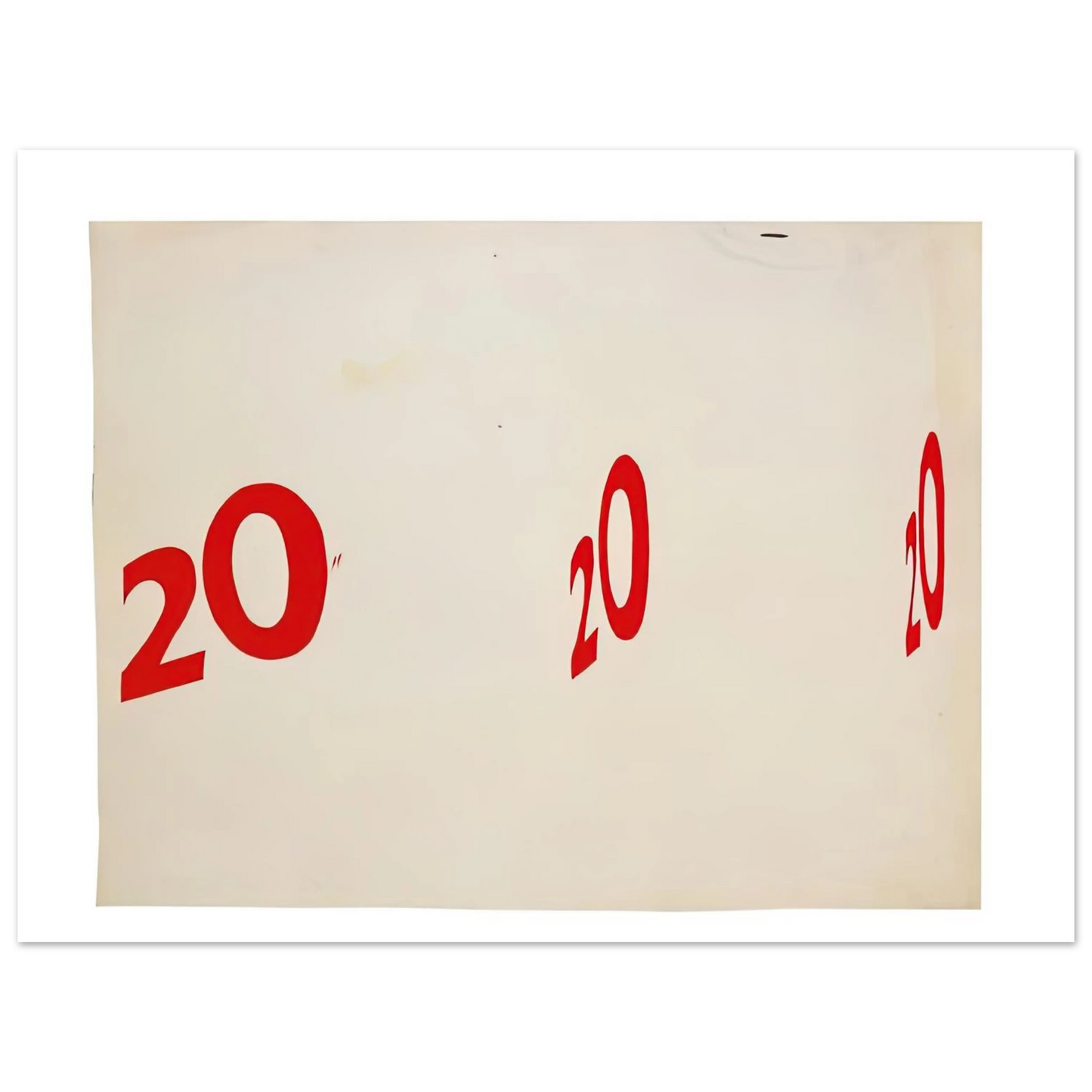 Edward Ruscha - 20 20 20 1962 75x100 cm / 30x40inches Fine Art Poster