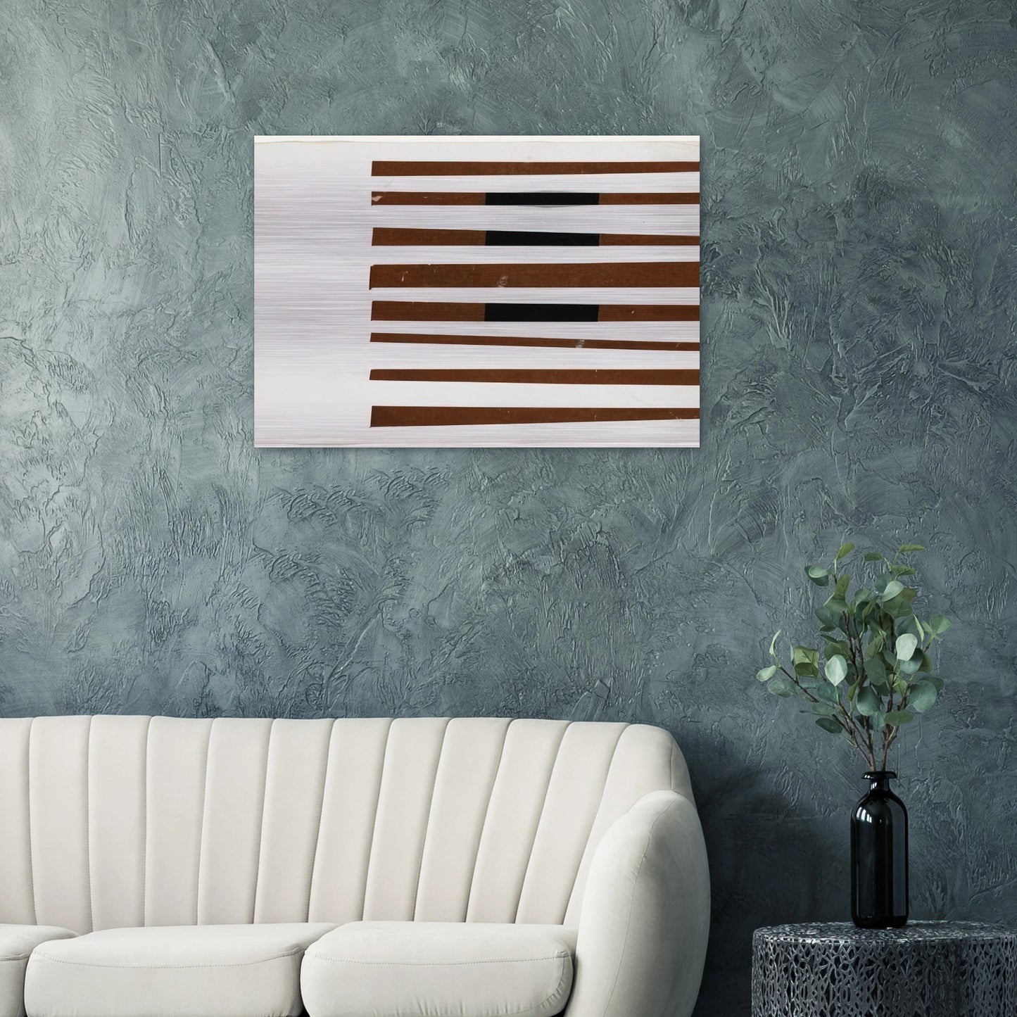 Black, Brown, White - Ellsworth Kelly Brushed Aluminum Print - 70x100 cm / 28x40 inches | Ellsworth Kelly Aluminum Print | Ellsworth Kelly Prints