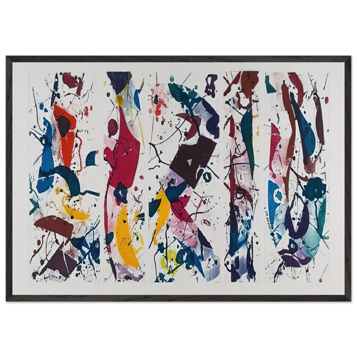 Untitled SFE 020 Lembark I53 - Sam Francis 70x100 cm / 28x40 inches Framed Art Print – Black Wooden Frame