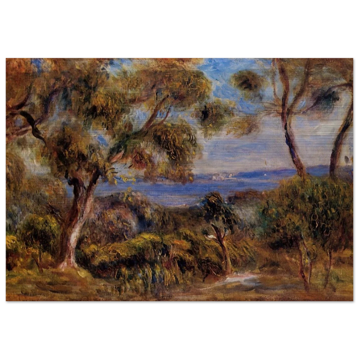 The Sea at Cagnes - Pierre-Auguste Renoir Brushed Aluminum Print - 70x100 cm / 28x40 inches | Pierre-Auguste Renoir Aluminum Print | Pierre-Auguste Renoir Prints