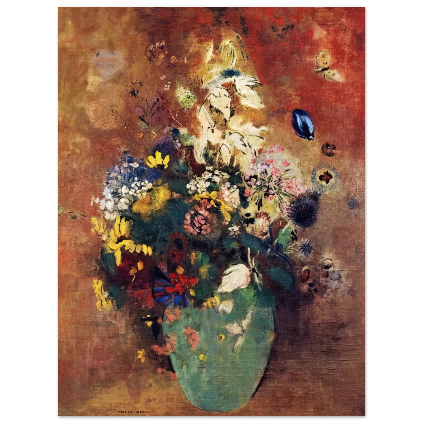 Odilon Redon - GREEN VASE 75x100 cm / 30x40inches Fine Art Poster