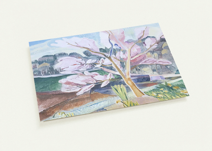 Landscape with flowering peach - 1932 By Grace Cossington Smith Pack of 10 Post Cards | Grace Cossington Smith Post Cards | A6 (10.5 x 14.8 cm) - 4.1 x 5.8 inches