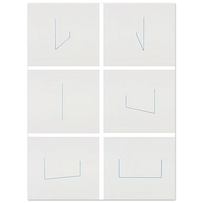 Fred Sandback - Six Lithographs - 1975 75x100 cm / 30x40inches Fine Art Poster
