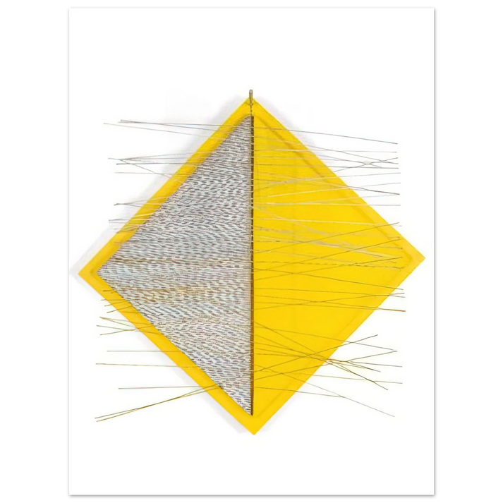 Jesus Rafael Soto - PETITE LOSANGE JAUNE 75x100 cm / 30x40inches Fine Art Poster