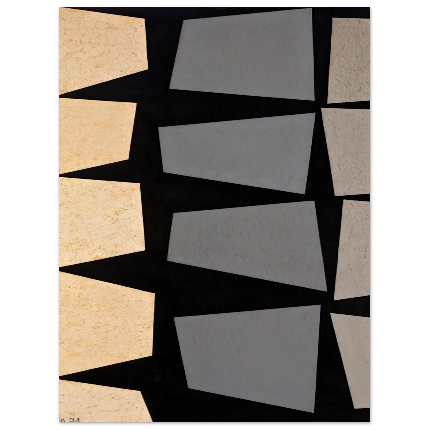 Karl Benjamin - Untitled - 1958 75x100 cm / 30x40inches Fine Art Poster