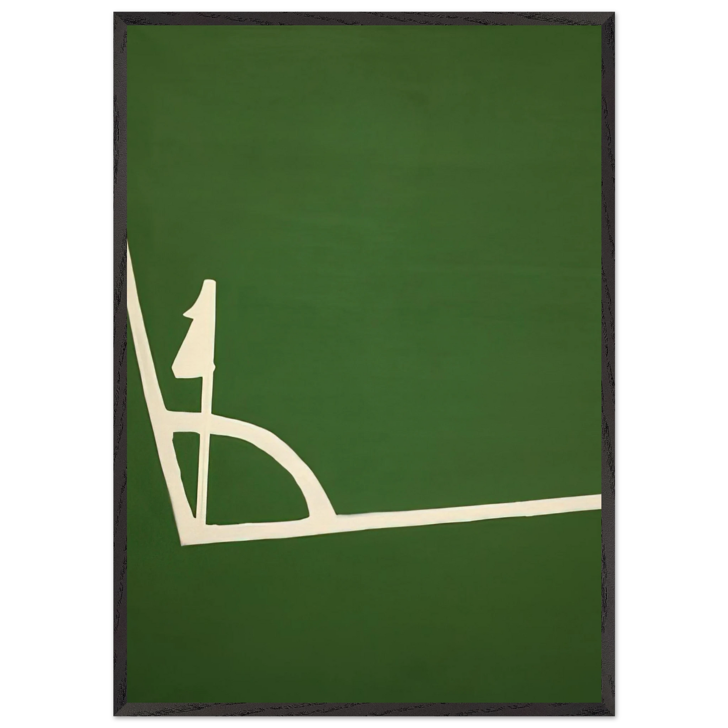 Kalklijnen hoek - 1971 N1 - Ralston Crawford 70x100 cm / 28x40 inches Framed Art Print – Black Wooden Frame