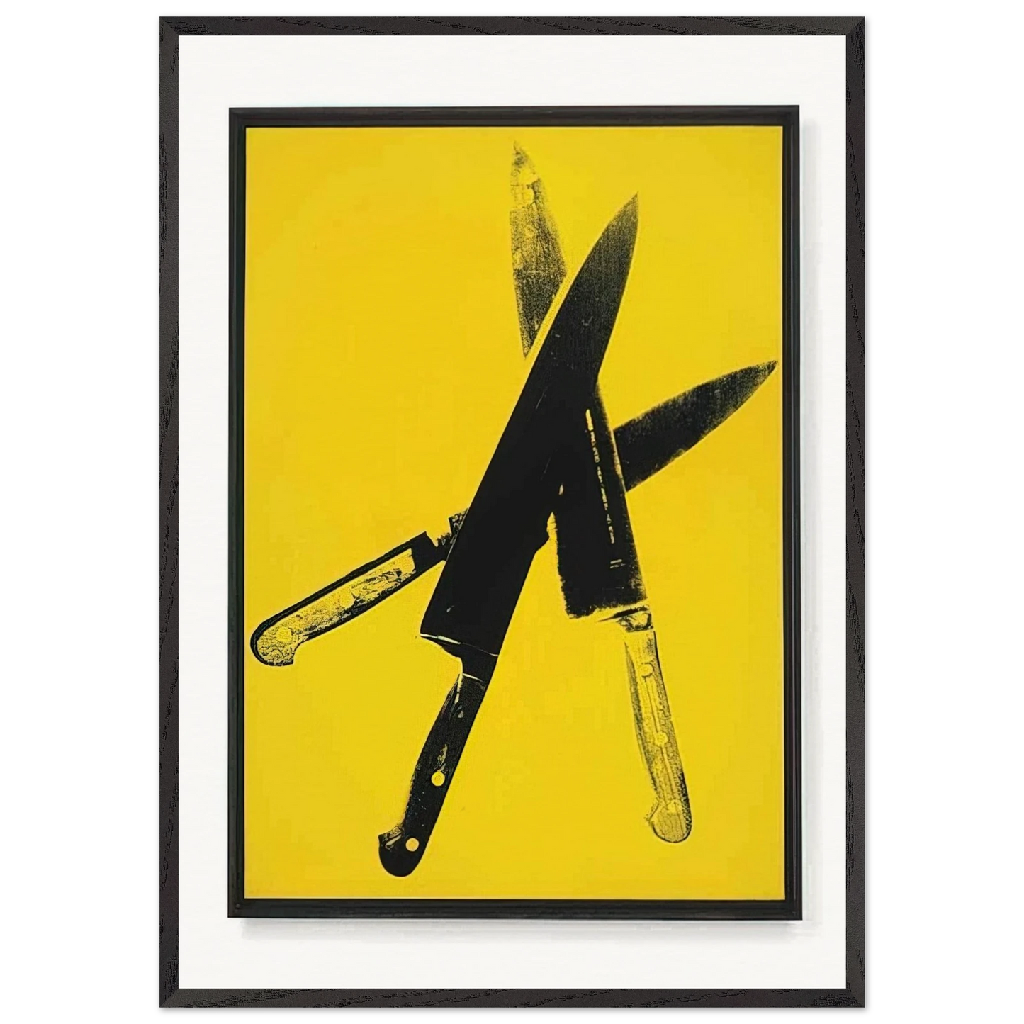 Knives - Andy Warhol 70x100 cm / 28x40 inches Framed Art Print – Black Wooden Frame