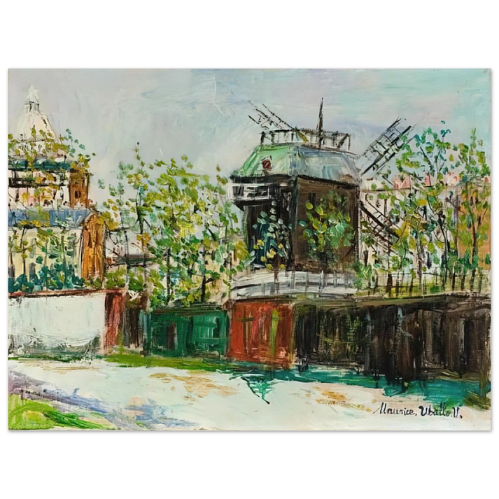 Maurice Utrillo - MOULIN DE LA GALETTE 4 75x100 cm / 30x40inches Fine Art Poster
