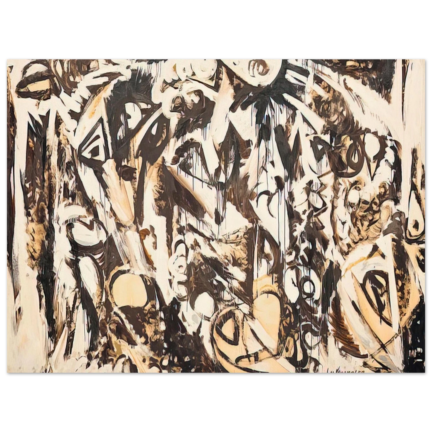 Lee Krasner - Cool White 75x100 cm / 30x40inches Fine Art Poster
