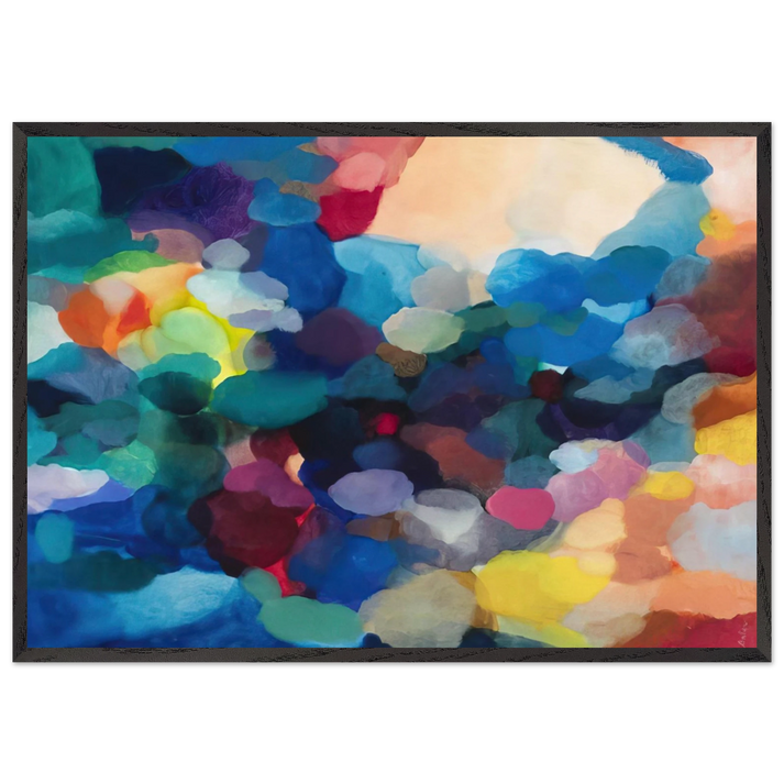 Noble Numbers - Alice Baber 70x100 cm / 28x40 inches Framed Art Print – Black Wooden Frame