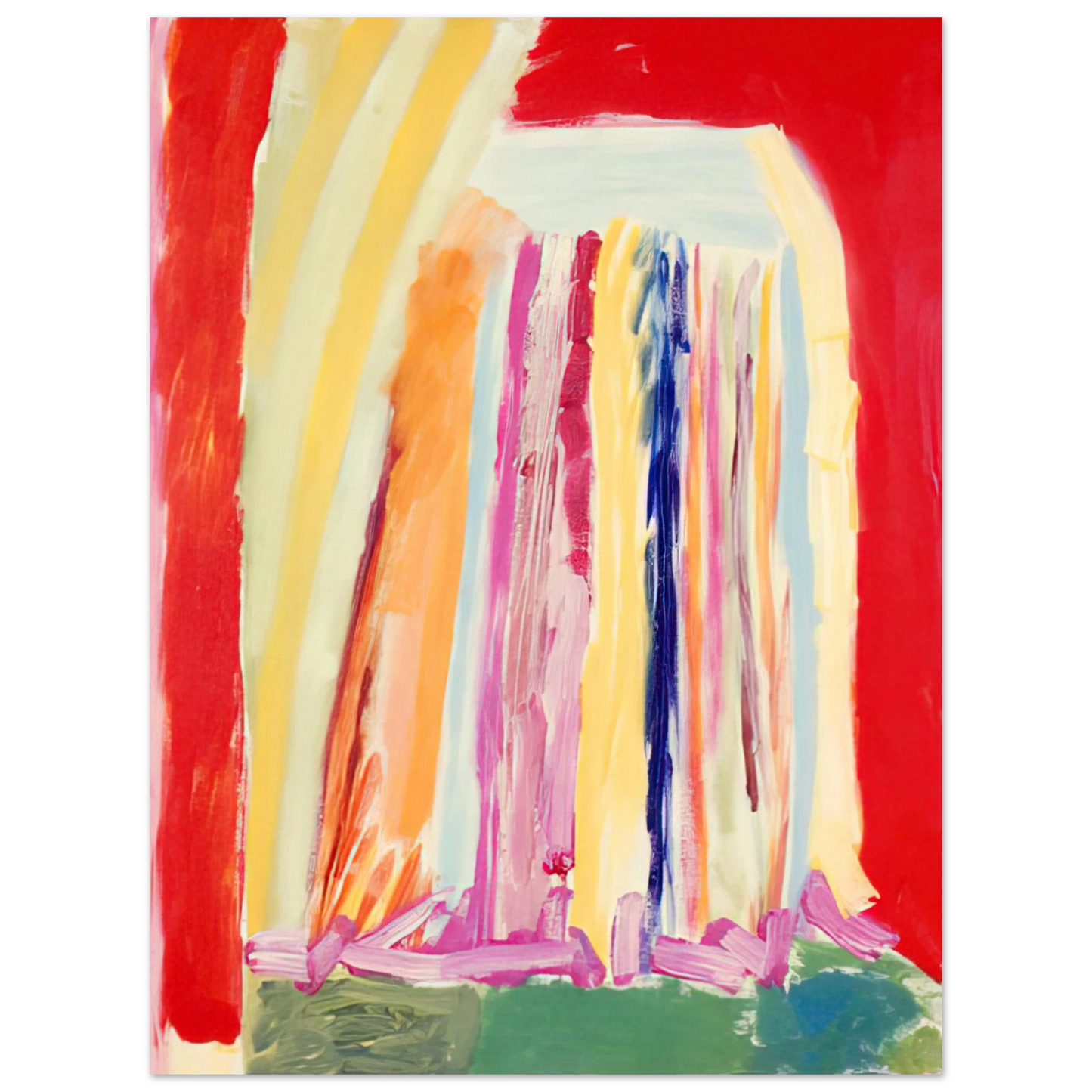 Ronnie Landfield - Red Night - 1973 75x100 cm / 30x40inches Fine Art Poster