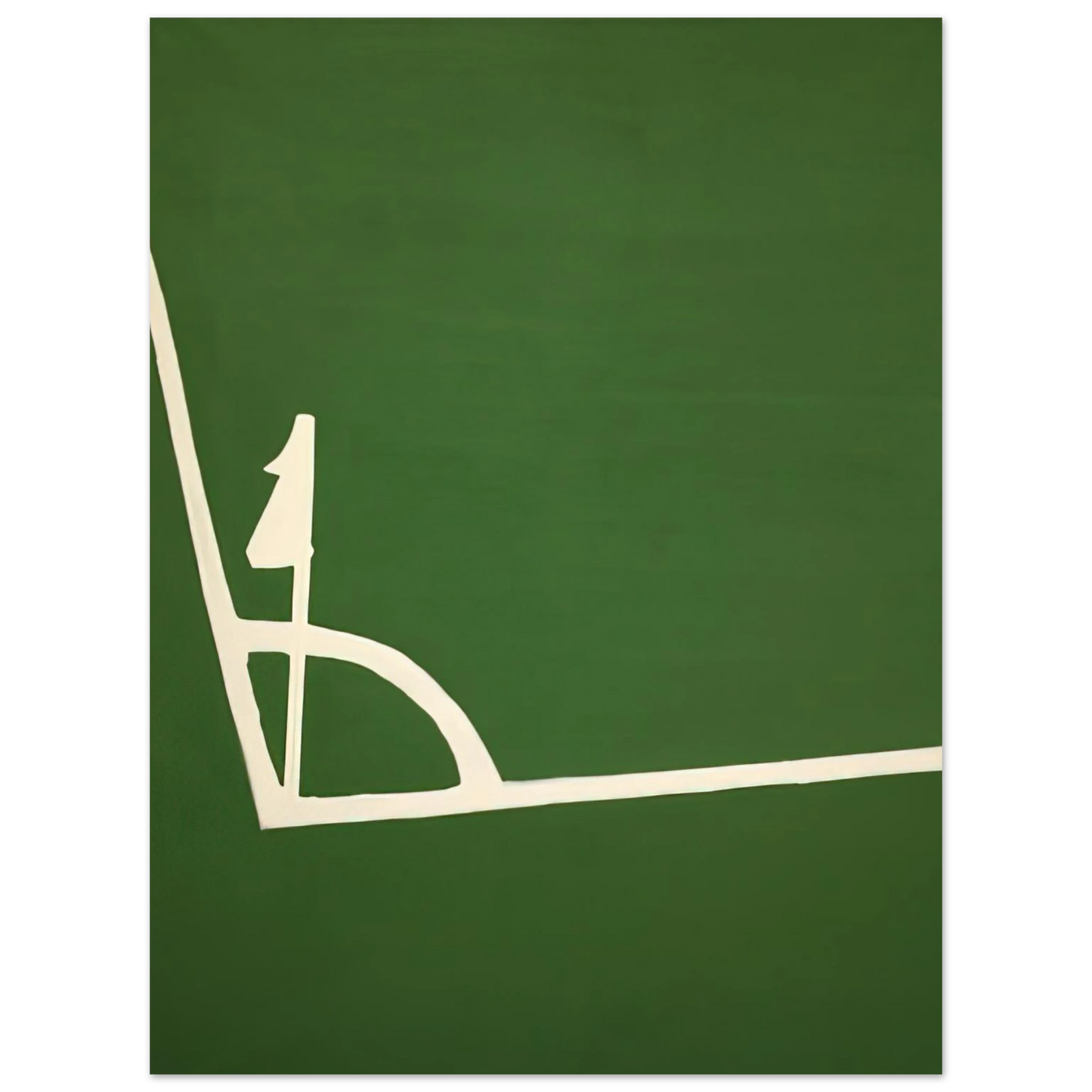 Raoul De Keyser - Kalklijnen hoek - 1971 75x100 cm / 30x40inches Fine Art Poster
