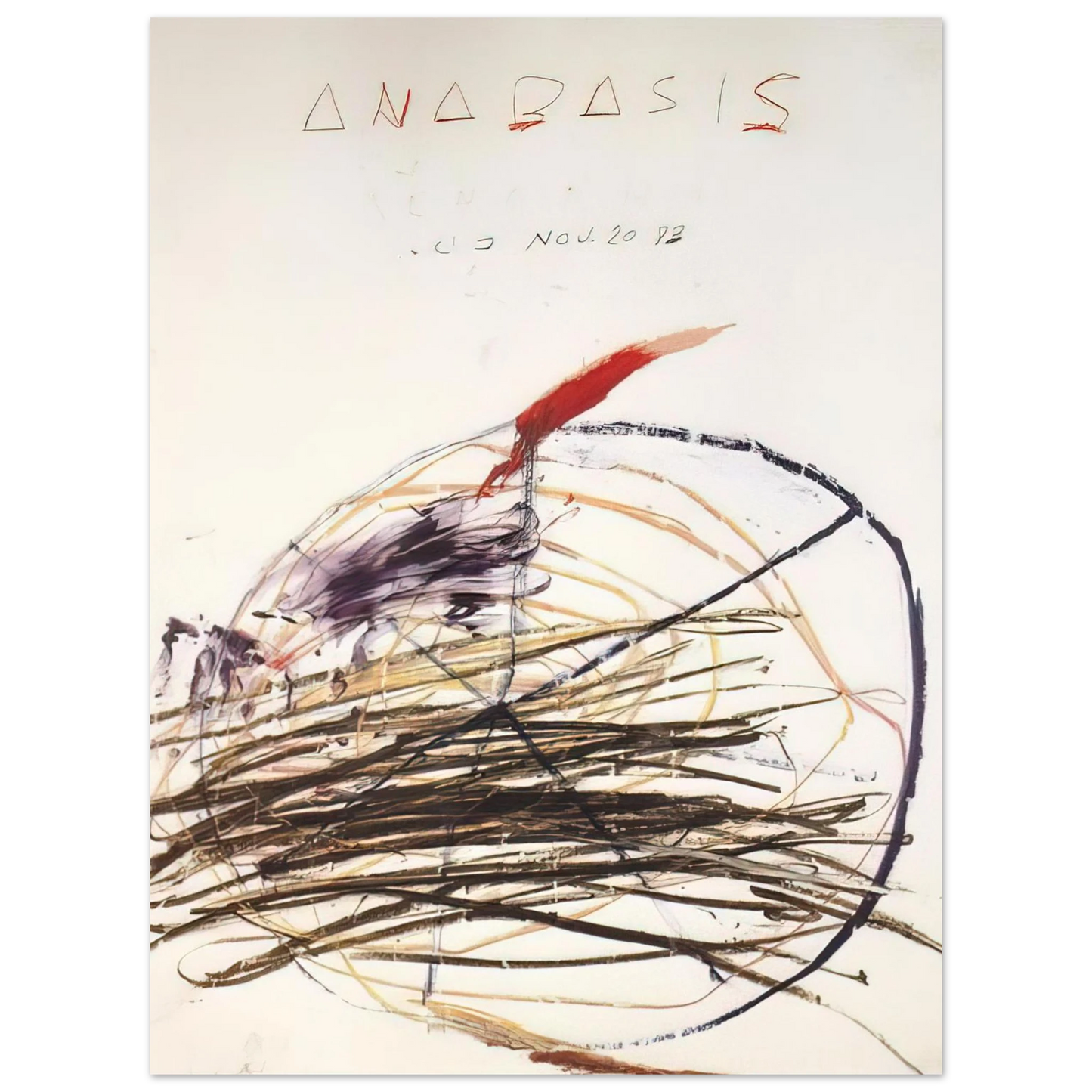 Cy Twombly - Anabasis Xenephon 75x100 cm / 30x40inches Fine Art Poster