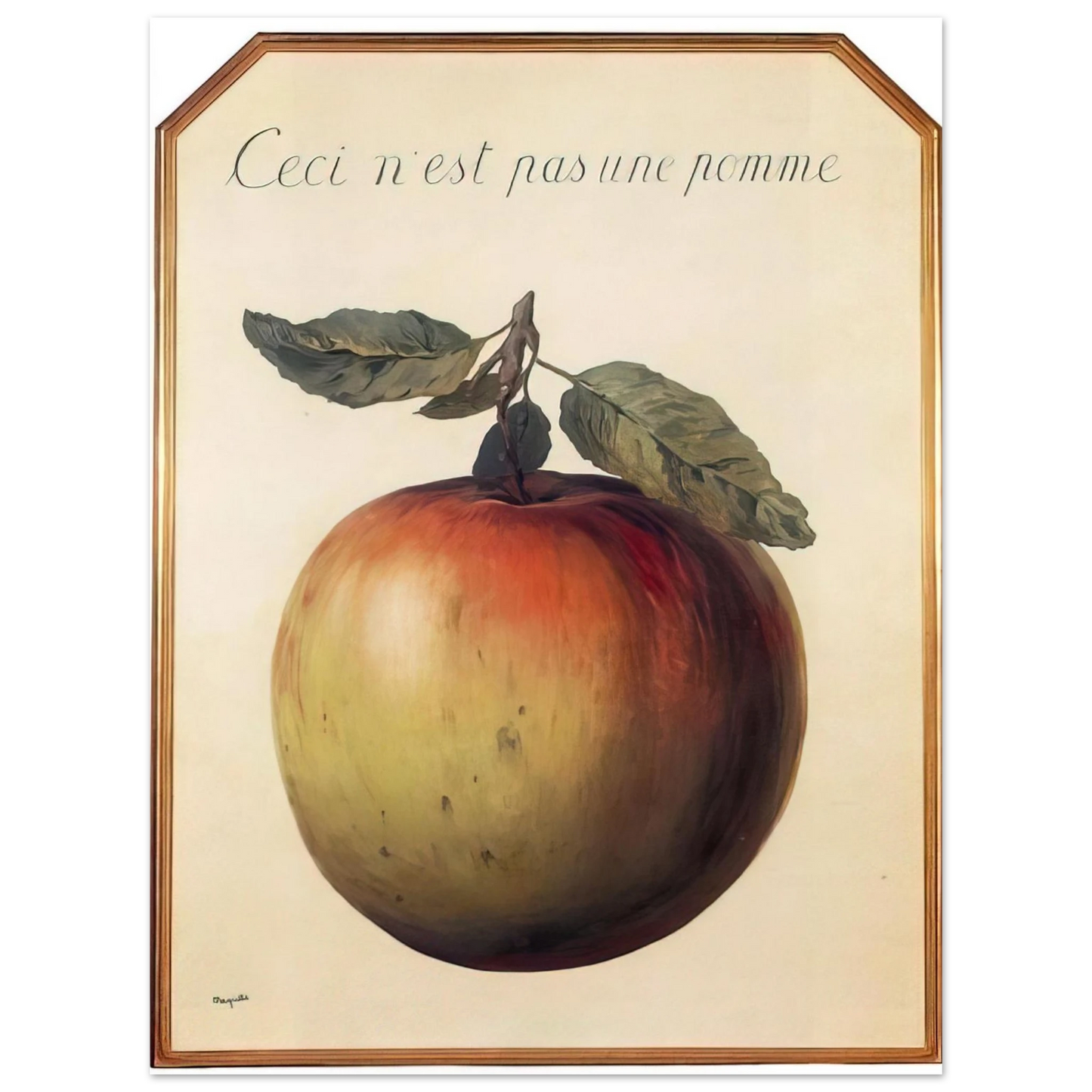 Rene Magritte - THIS IS NOT AN APPLE 1964 75x100 cm / 30x40inches Fine Art Poster