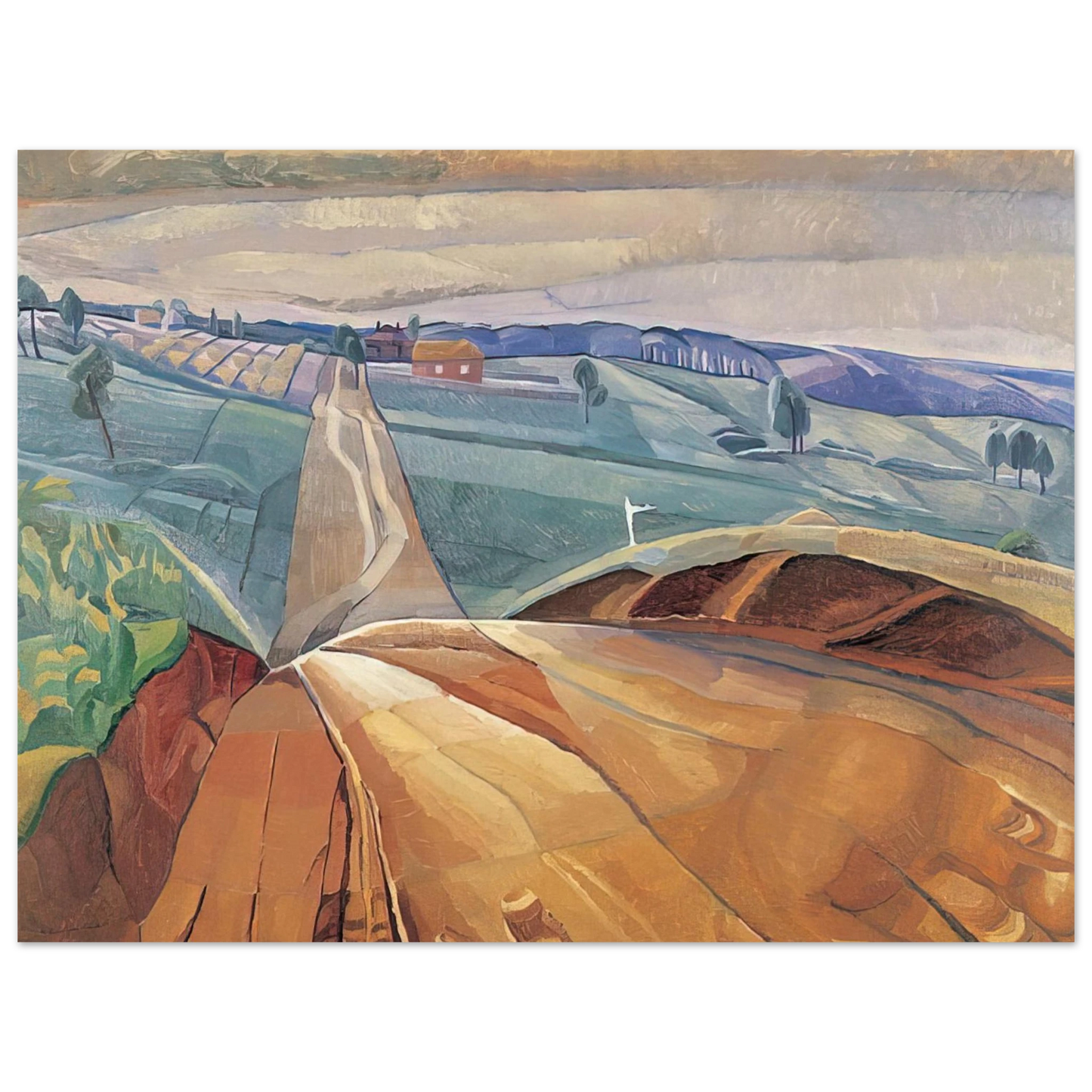 Grace Cossington Smith - Landscape at Pentecost - 1929 75x100 cm / 30x40inches Fine Art Poster