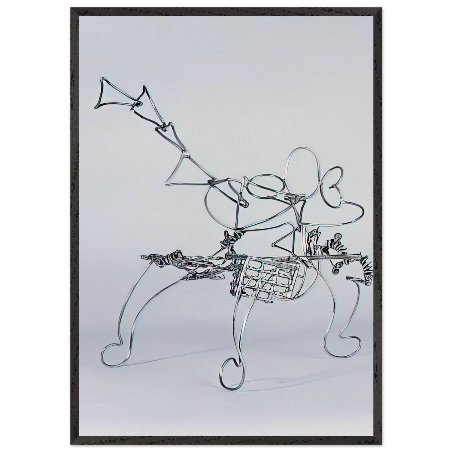 TRIANGLE 1987 - Nancy Graves 70x100 cm / 28x40 inches Framed Art Print – Black Wooden Frame