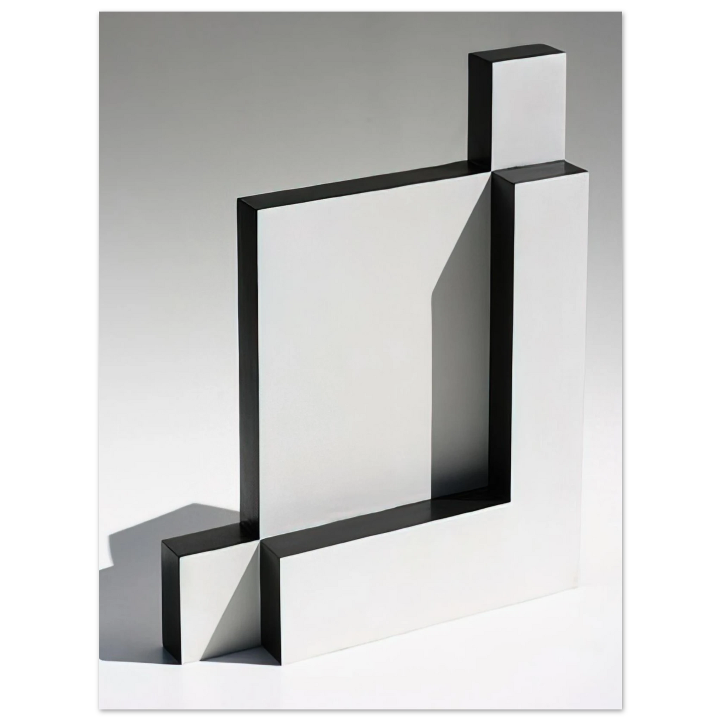 Lygia Pape - White and Black Sculpture - 1965 75x100 cm / 30x40inches Fine Art Poster